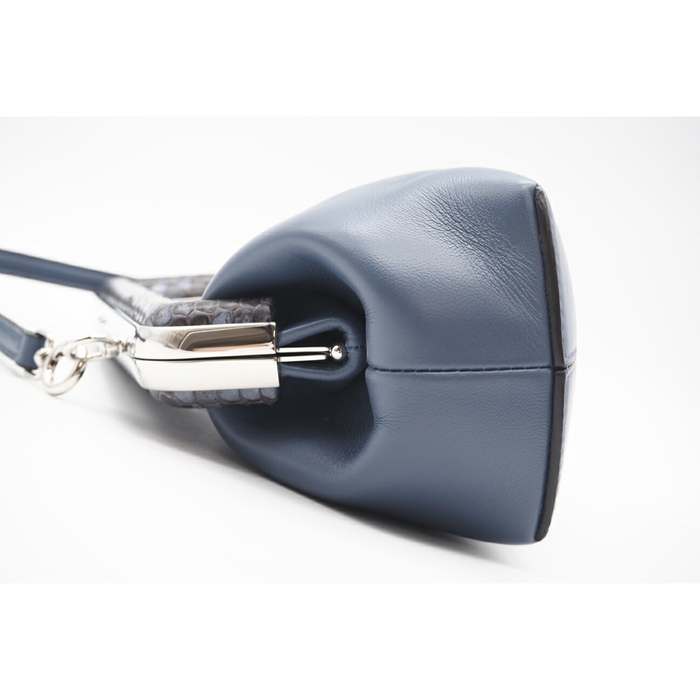 Fendi First Small Python Shoulder Bag Blue - image 5